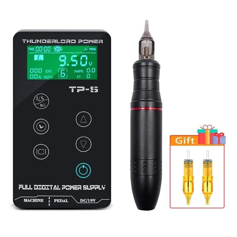 BMX Tattoo Kit Permanent Make-Up Maschine Set Rotary Tattoo Maschine Gun LCD Tattoo Netzteil TP-5 für Tattoo Künstler