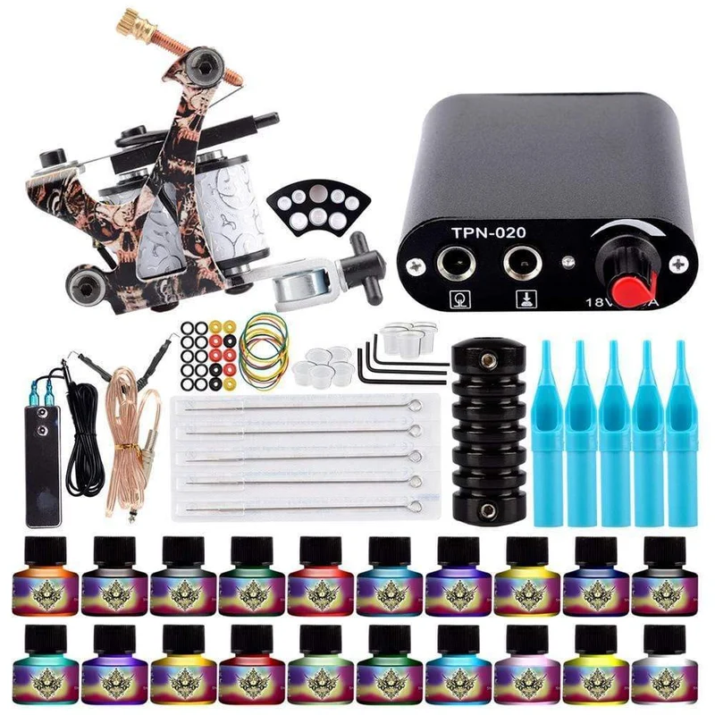 Tattoo-Maschinen-Set Tattoo-Set für Anfänger Maschine für den Dauergebrauch Tattoo-Netzteil Rotary Tattoo Guns Kit und Zubehör