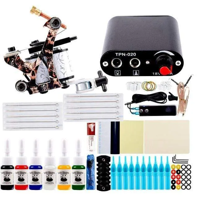 Tattoo-Maschinen-Set Tattoo-Set für Anfänger Maschine für den Dauergebrauch Tattoo-Netzteil Rotary Tattoo Guns Kit und Zubehör