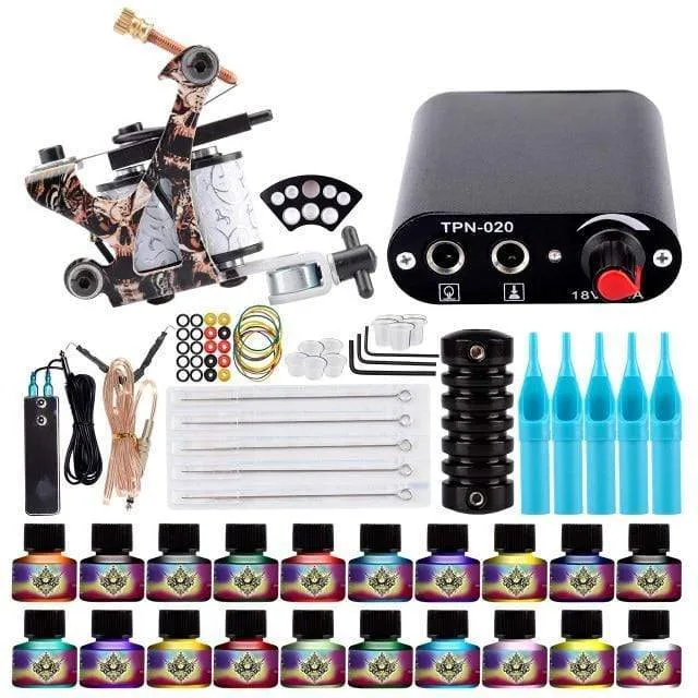 Tattoo-Maschinen-Set Tattoo-Set für Anfänger Maschine für den Dauergebrauch Tattoo-Netzteil Rotary Tattoo Guns Kit und Zubehör