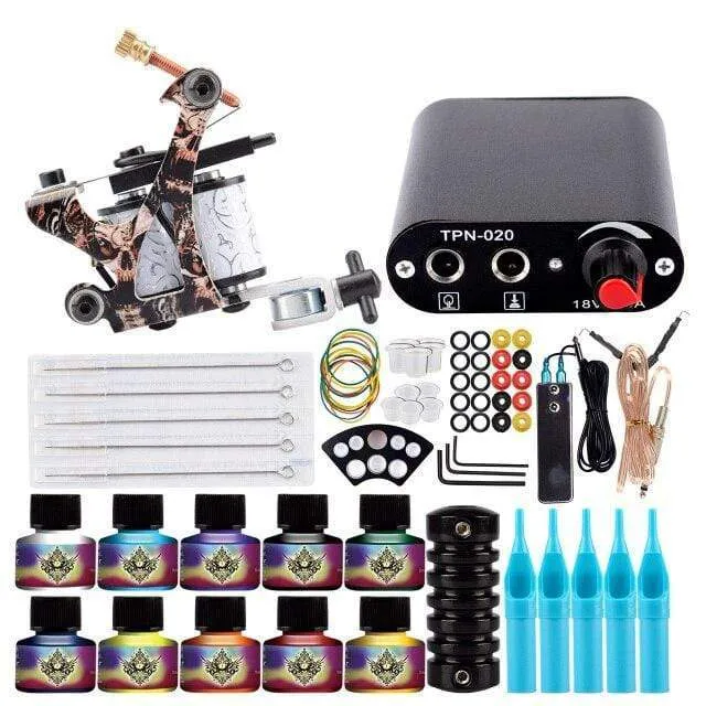 Tattoo-Maschinen-Set Tattoo-Set für Anfänger Maschine für den Dauergebrauch Tattoo-Netzteil Rotary Tattoo Guns Kit und Zubehör