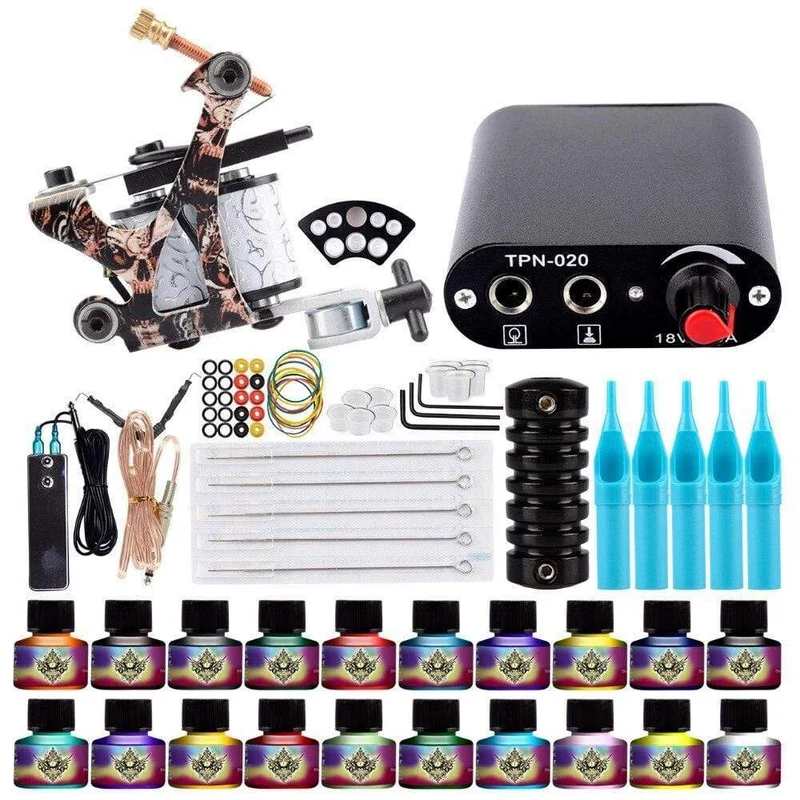Tattoo-Maschinen-Set Tattoo-Set für Anfänger Maschine für den Dauergebrauch Tattoo-Netzteil Rotary Tattoo Guns Kit und Zubehör
