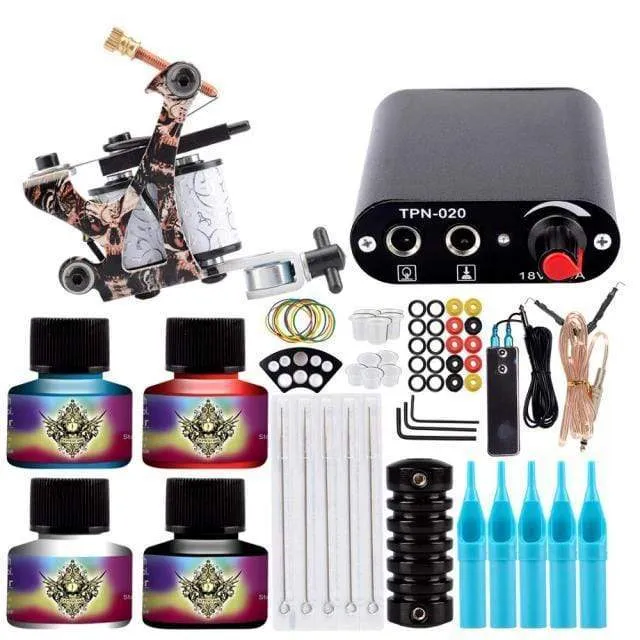 Tattoo-Maschinen-Set Tattoo-Set für Anfänger Maschine für den Dauergebrauch Tattoo-Netzteil Rotary Tattoo Guns Kit und Zubehör