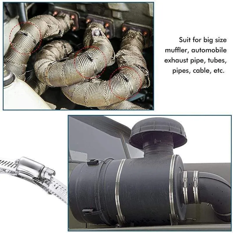 304 Edelstahl-Schneckenklemme, Schlauchschelle, Band mit Befestigungselementen, verstellbar, DIY-Rohrschlauchschelle, Kanalschelle, 11.5 Fuß