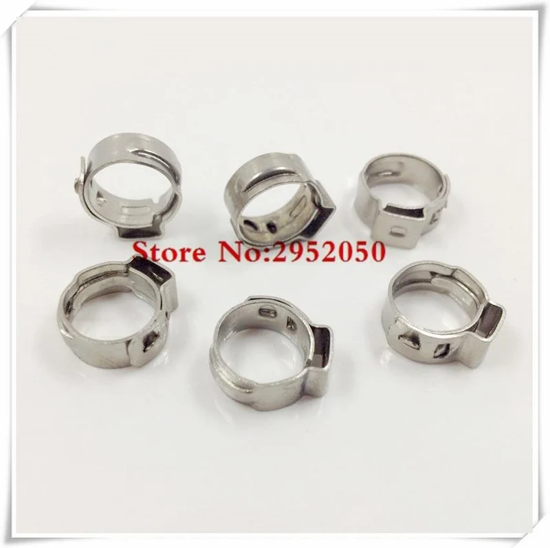 10 PCS Edelstahl 304 Einzigen Ohr Schlauch Klemmen Sortiment Kit Einzel