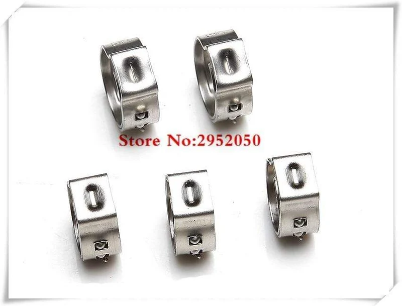10 PCS Edelstahl 304 Einzigen Ohr Schlauch Klemmen Sortiment Kit Einzel