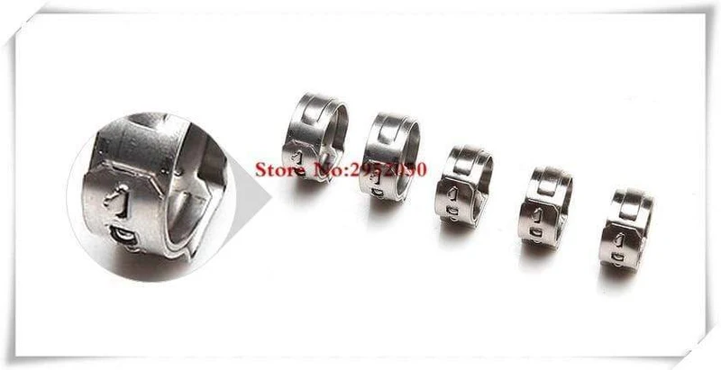 10 PCS Edelstahl 304 Einzigen Ohr Schlauch Klemmen Sortiment Kit Einzel