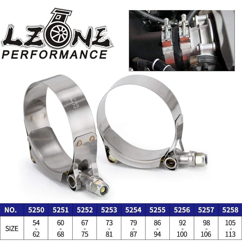 2.0 Zoll, 2.25 Zoll, 2.5 Zoll, 2.75 Zoll, 3.0 Zoll, 3.25 Zoll, 3.5 Zoll, 3.75 Zoll, 4.0 Zoll, T-Bolzen, Auspuffschelle, Ansaugung, Turbo, Auspuff, Ladeluftkühler, Silikonkupplung, 1 Stück