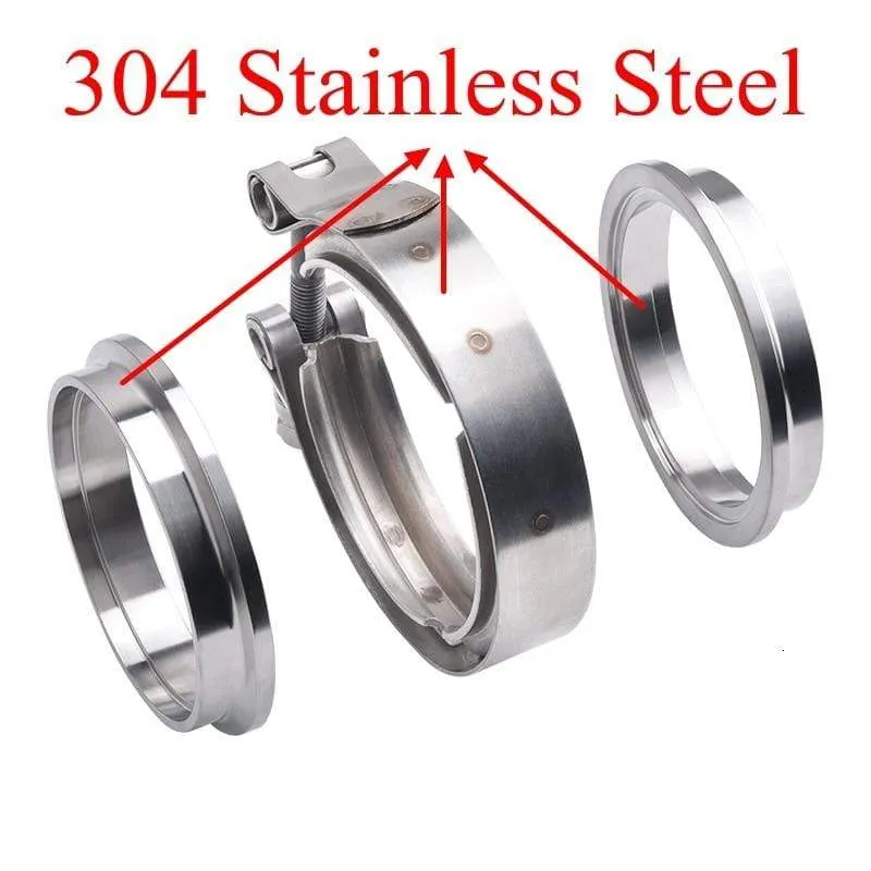 V-Band Auspuffschelle 2 Zoll 2.5 Zoll 3 Zoll 3.5 Zoll 4 Zoll 51mm 63mm 76mm Auspuffflansch V-Band Schelle V-Band Schalldämpferschelle