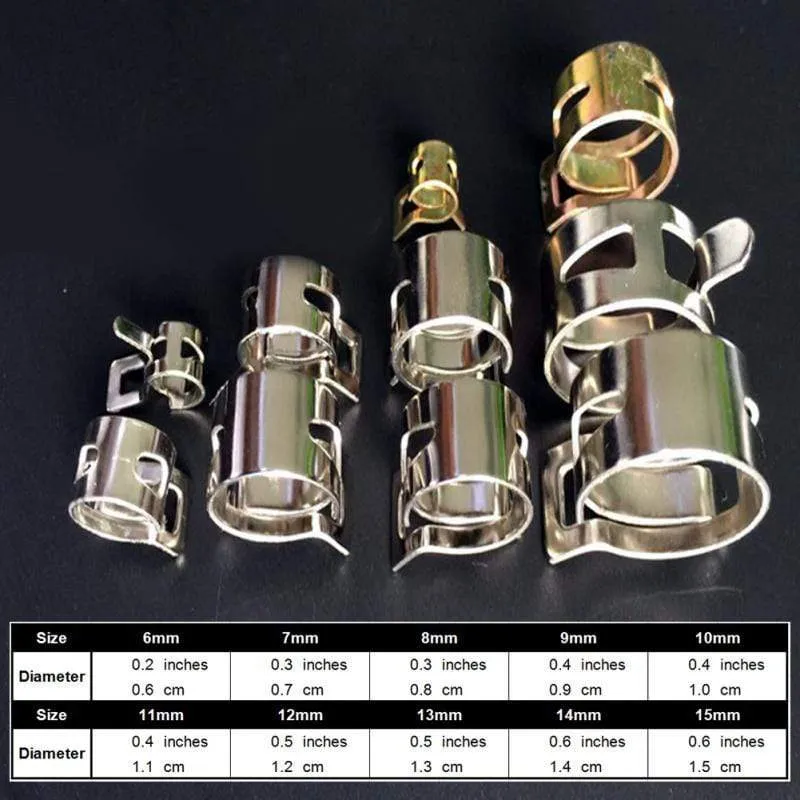 10 Teile/satz Federband-Kraftstoffschlauchschellen Silikon-Rohrschelle Wiederverwendbare optionale Schelle 6 mm 7 mm 8 mm 9 mm 10 mm 11 mm 12 mm 13 mm 14 mm 15 mm