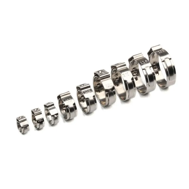 Rohrschelle, hochwertige 10-teiliges Sortiment an Einzelohr-Schlauchschellen aus Edelstahl 304, einzeln, 5.3–31 mm, mehrere Spezifikationen