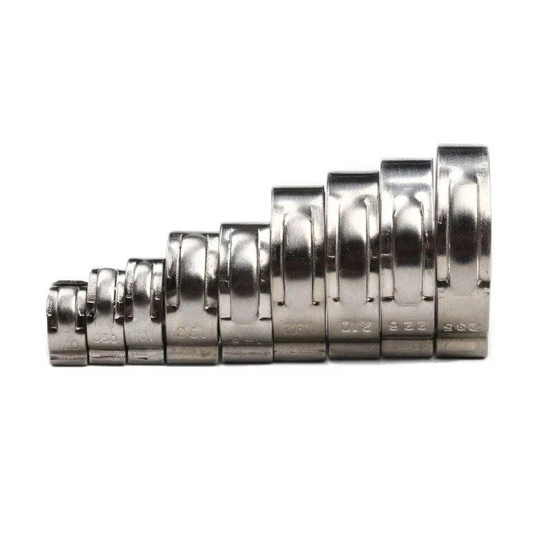 Rohrschelle, hochwertige 10-teiliges Sortiment an Einzelohr-Schlauchschellen aus Edelstahl 304, einzeln, 5.3–31 mm, mehrere Spezifikationen