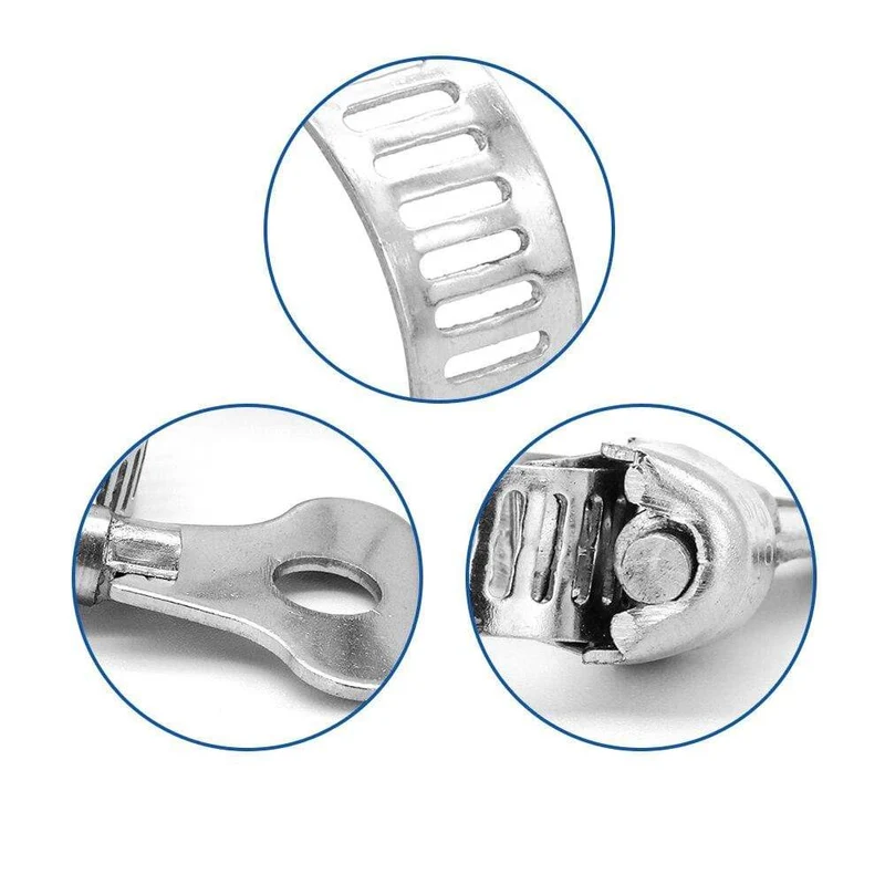 5/10 stücke Schneckengetriebe Schlauchschelle einstellbar 6-63mm Schlüsselschelle Schlauchschelle für Wasserrohr Sanitär Automobil Mechanik