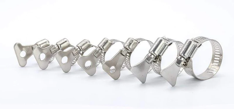 5/10 stücke Schneckengetriebe Schlauchschelle einstellbar 6-63mm Schlüsselschelle Schlauchschelle für Wasserrohr Sanitär Automobil Mechanik