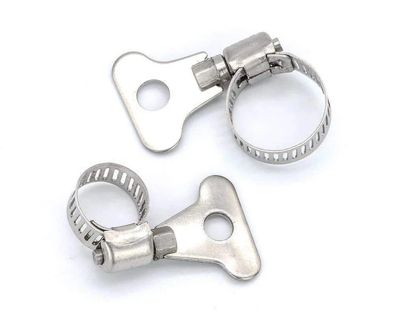 5/10 stücke Schneckengetriebe Schlauchschelle einstellbar 6-63mm Schlüsselschelle Schlauchschelle für Wasserrohr Sanitär Automobil Mechanik