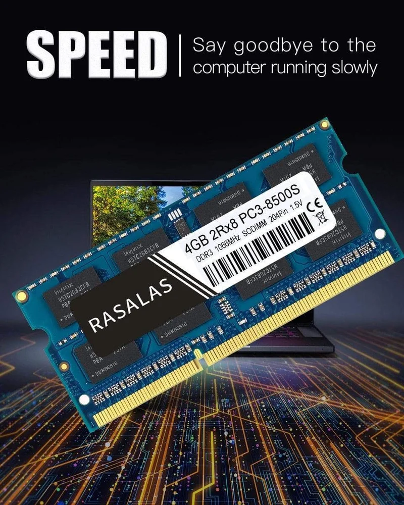 4 GB 8G Betriebsname DDR3 1066 MHz SO-DIMM Notebook-RAM 1.5 V 204Pin Laptop voll kompatibler Speicher Sodimm Blau