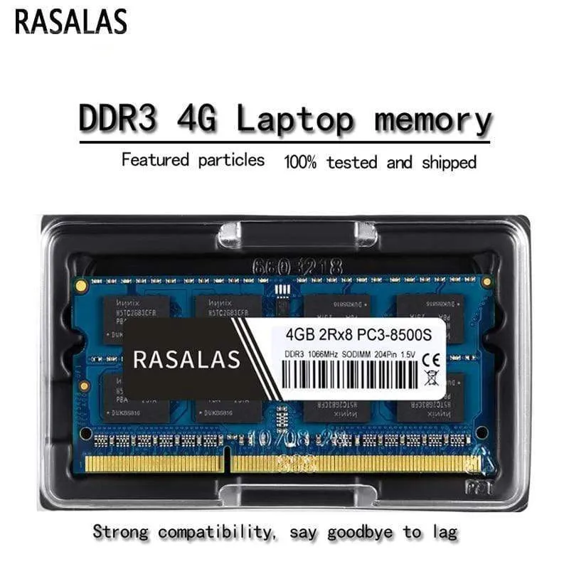 4 GB 8G Betriebsname DDR3 1066 MHz SO-DIMM Notebook-RAM 1.5 V 204Pin Laptop voll kompatibler Speicher Sodimm Blau