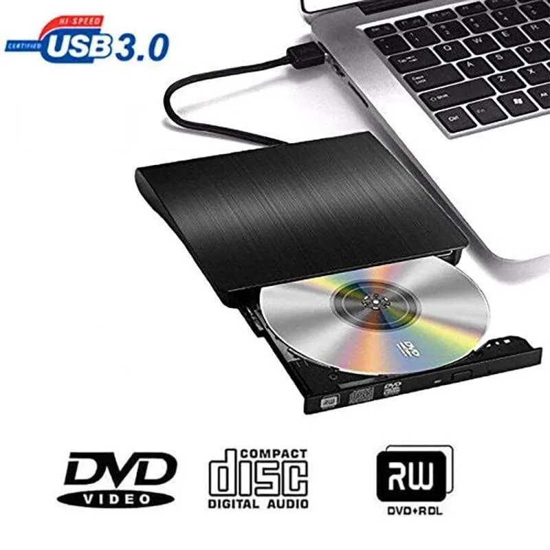 USB 3.0 DVD-RW Externes optisches Laufwerk Slim CD ROM Disk Reader DVD RW Brenner CD-Brenner für Desktop PC Laptop Tablet DVD Player