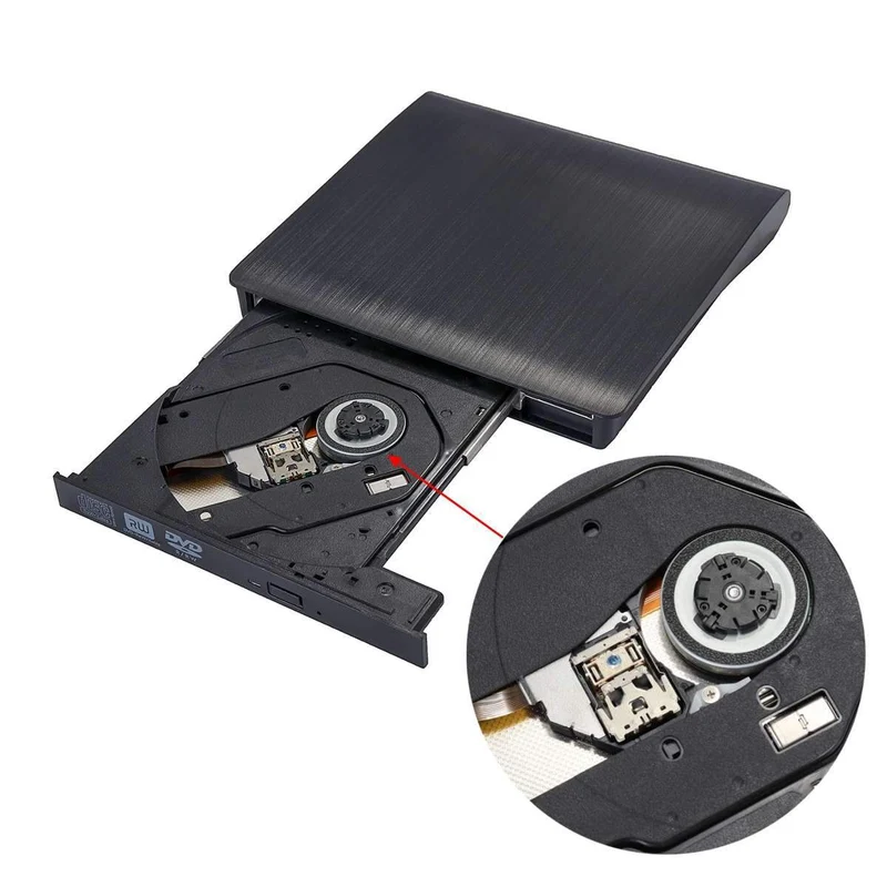 USB 3.0 DVD-RW Externes optisches Laufwerk Slim CD ROM Disk Reader DVD RW Brenner CD-Brenner für Desktop PC Laptop Tablet DVD Player