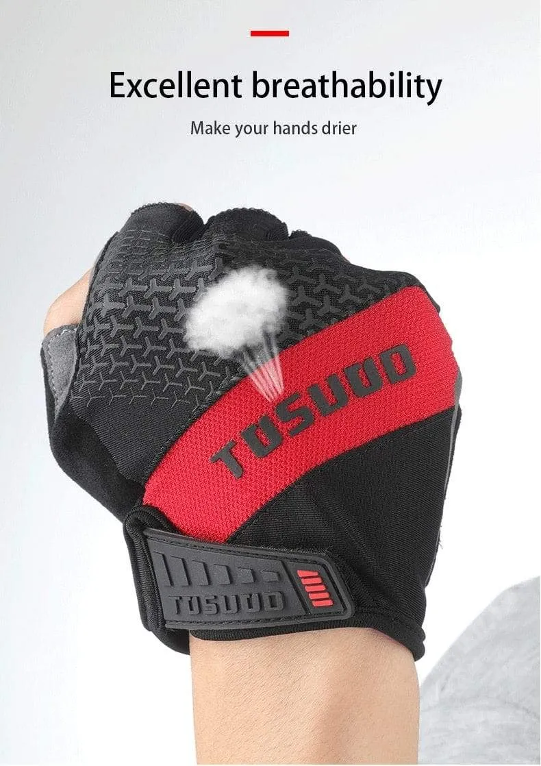 Radfahren Fahrrad Halbfinger Rutschfeste Handschuhe Stoßfest Sommer Atmungsaktiv MTB Rennrad Handschuhe Männer Frauen Fahrradausrüstung