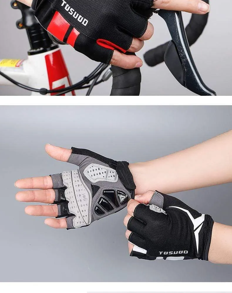 Radfahren Fahrrad Halbfinger Rutschfeste Handschuhe Stoßfest Sommer Atmungsaktiv MTB Rennrad Handschuhe Männer Frauen Fahrradausrüstung