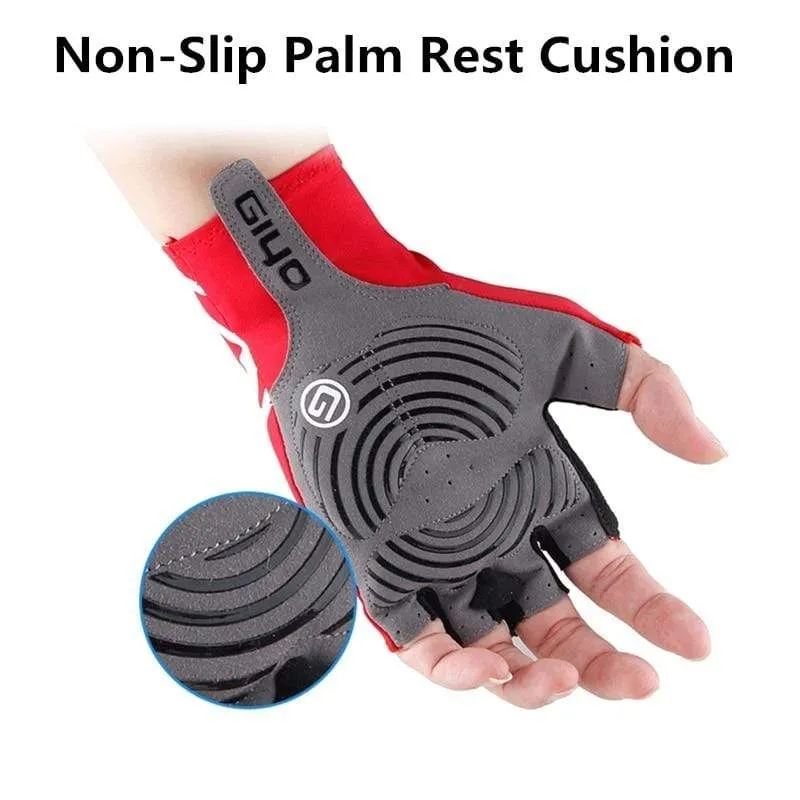 Touchscreen Lange HALF Finger Gel Sport Fahrrad Handschuhe MTB Rennrad Reiten Rennhandschuhe Damen Herren Fahrradhandschuhe