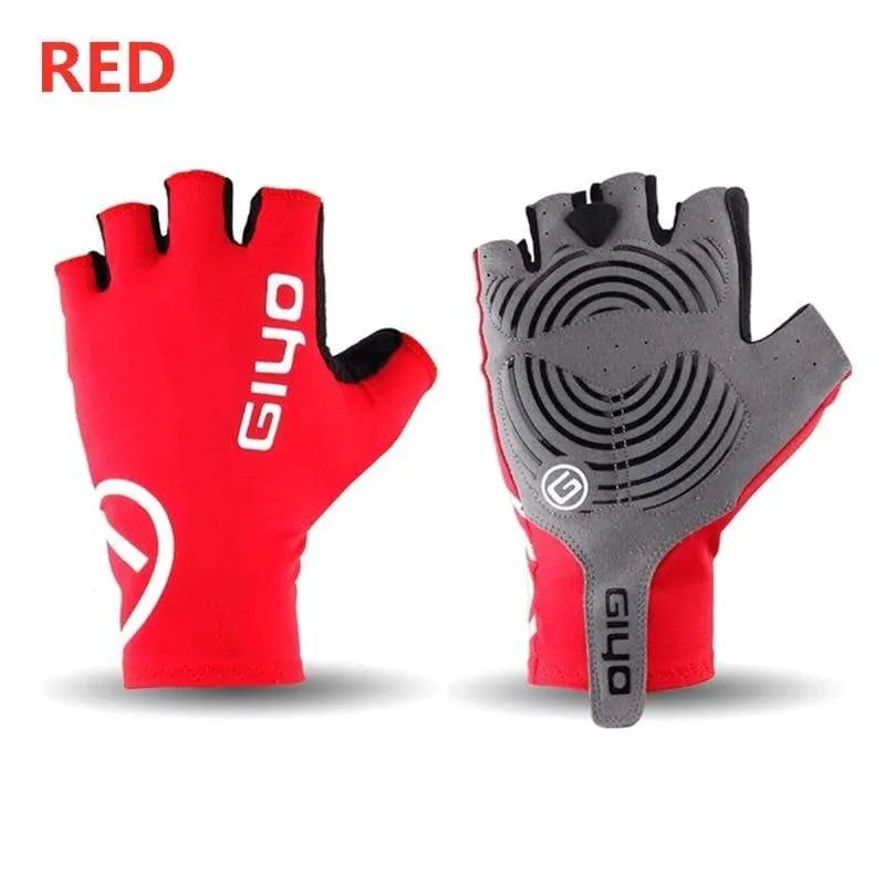 Touchscreen Lange HALF Finger Gel Sport Fahrrad Handschuhe MTB Rennrad Reiten Rennhandschuhe Damen Herren Fahrradhandschuhe