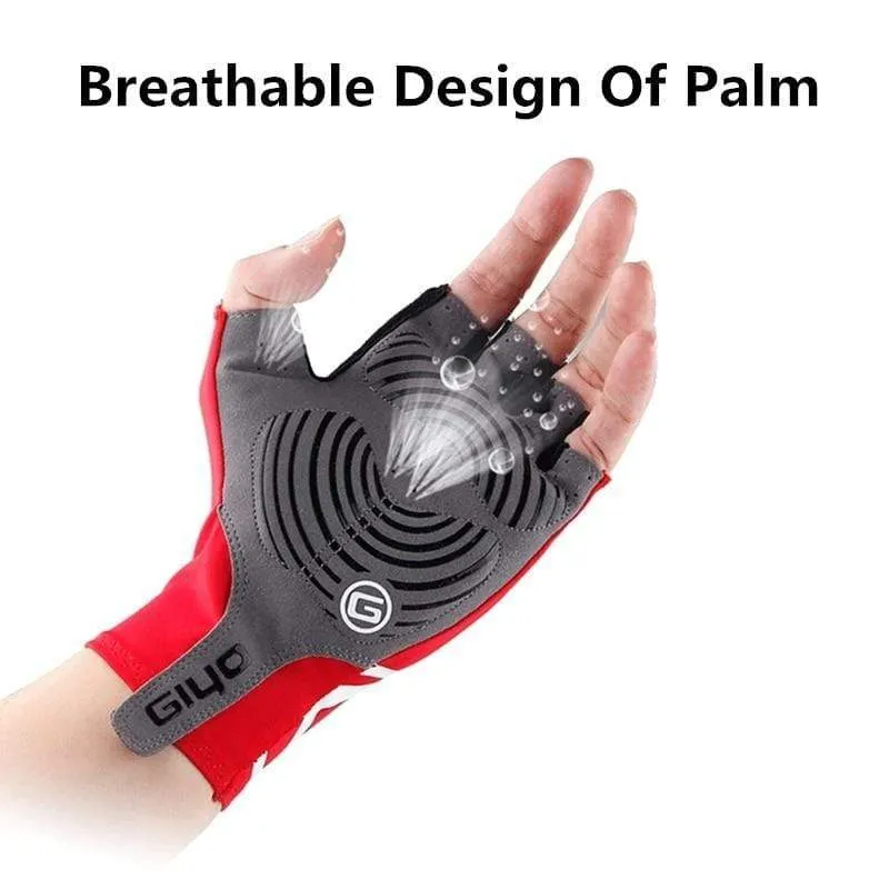 Touchscreen Lange HALF Finger Gel Sport Fahrrad Handschuhe MTB Rennrad Reiten Rennhandschuhe Damen Herren Fahrradhandschuhe