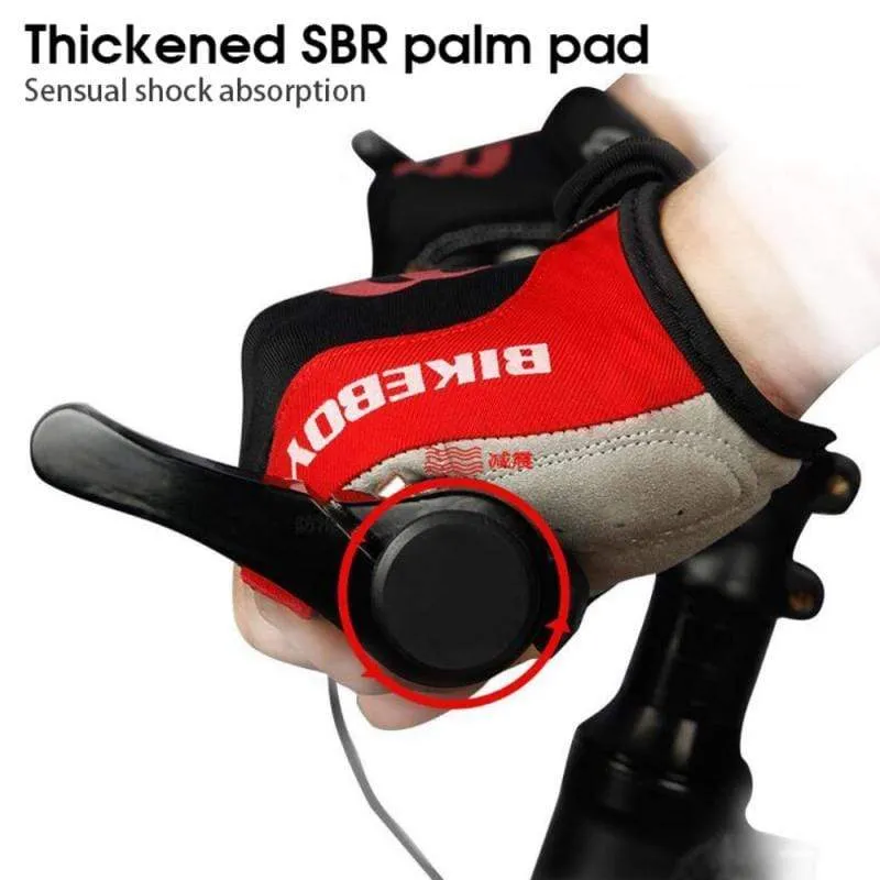 Fahrradhandschuhe Fahrradhandschuhe Fahrradhandschuhe Anti Slip Shock Atmungsaktiv Halbfinger Kurze Sporthandschuhe Zubehör für Herren Damen