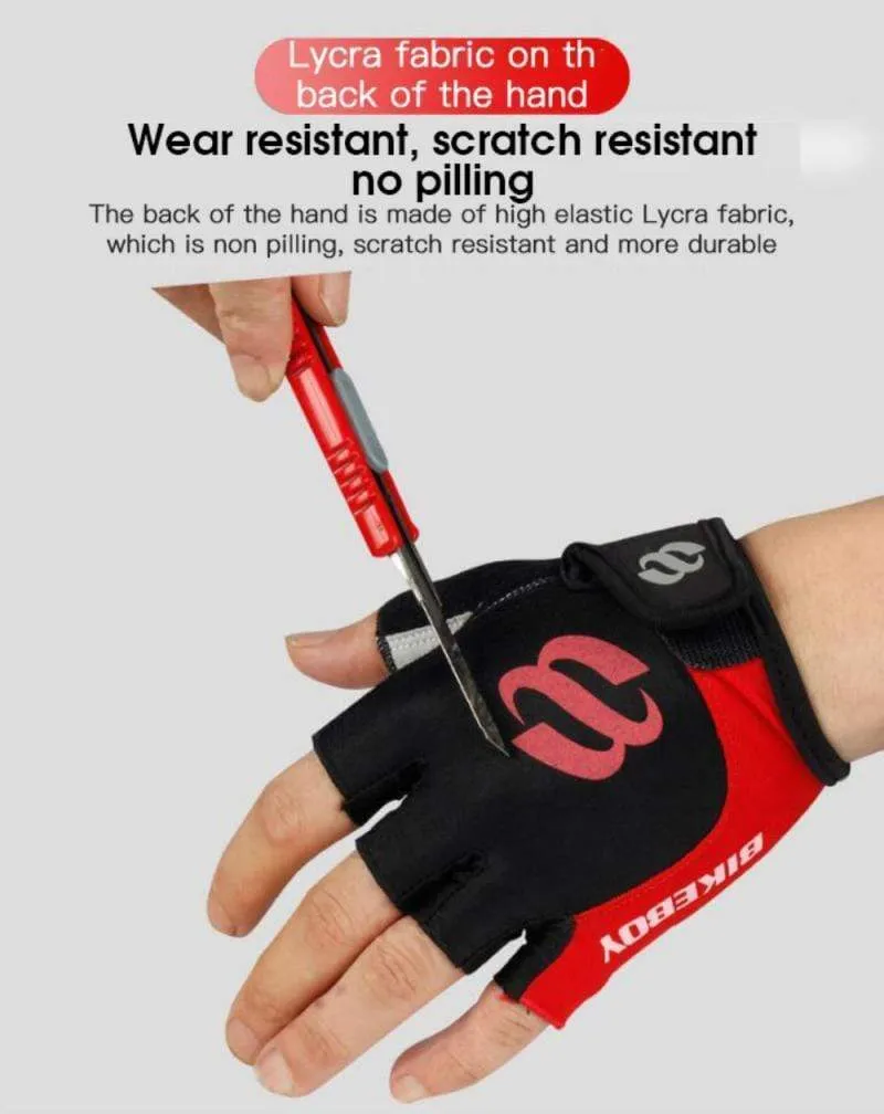 Fahrradhandschuhe Fahrradhandschuhe Fahrradhandschuhe Anti Slip Shock Atmungsaktiv Halbfinger Kurze Sporthandschuhe Zubehör für Herren Damen