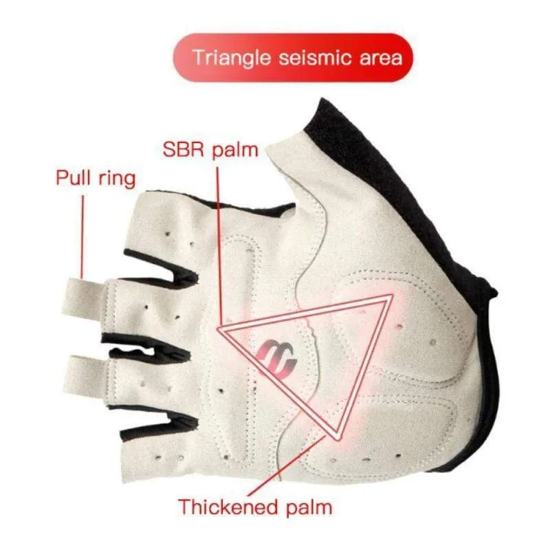 Fahrradhandschuhe Fahrradhandschuhe Fahrradhandschuhe Anti Slip Shock Atmungsaktiv Halbfinger Kurze Sporthandschuhe Zubehör für Herren Damen