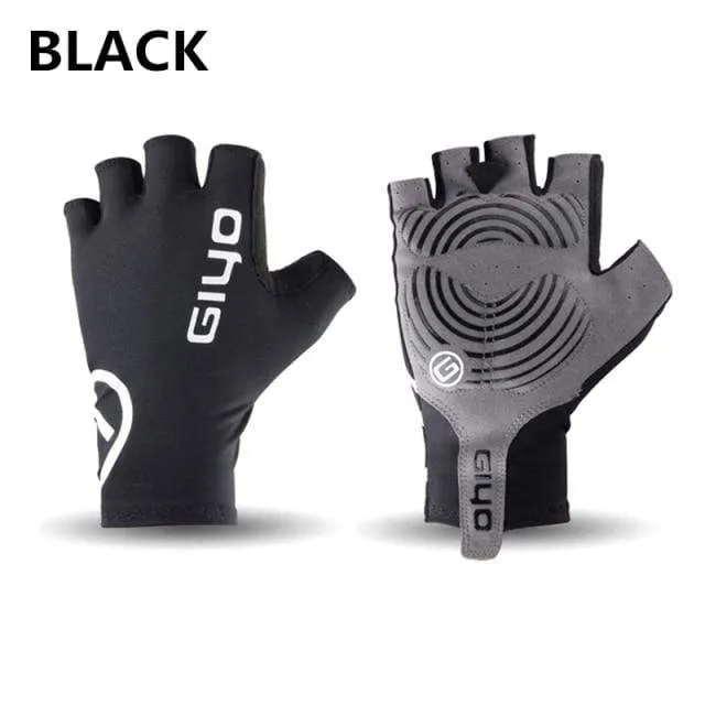 Anti Slip Gel Wind Radfahren Halbe Finger Handschuhe Atmungsaktive Outdoor Lycra Stoff Fäustlinge MTB Handschuhe Racing Rennrad Handschuh