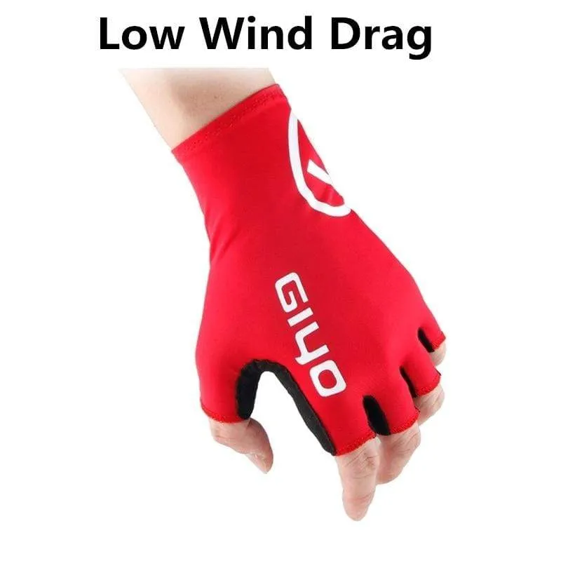Anti Slip Gel Wind Radfahren Halbe Finger Handschuhe Atmungsaktive Outdoor Lycra Stoff Fäustlinge MTB Handschuhe Racing Rennrad Handschuh