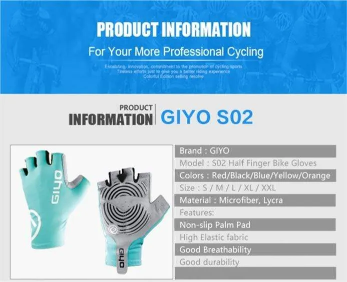 Anti Slip Gel Wind Radfahren Halbe Finger Handschuhe Atmungsaktive Outdoor Lycra Stoff Fäustlinge MTB Handschuhe Racing Rennrad Handschuh