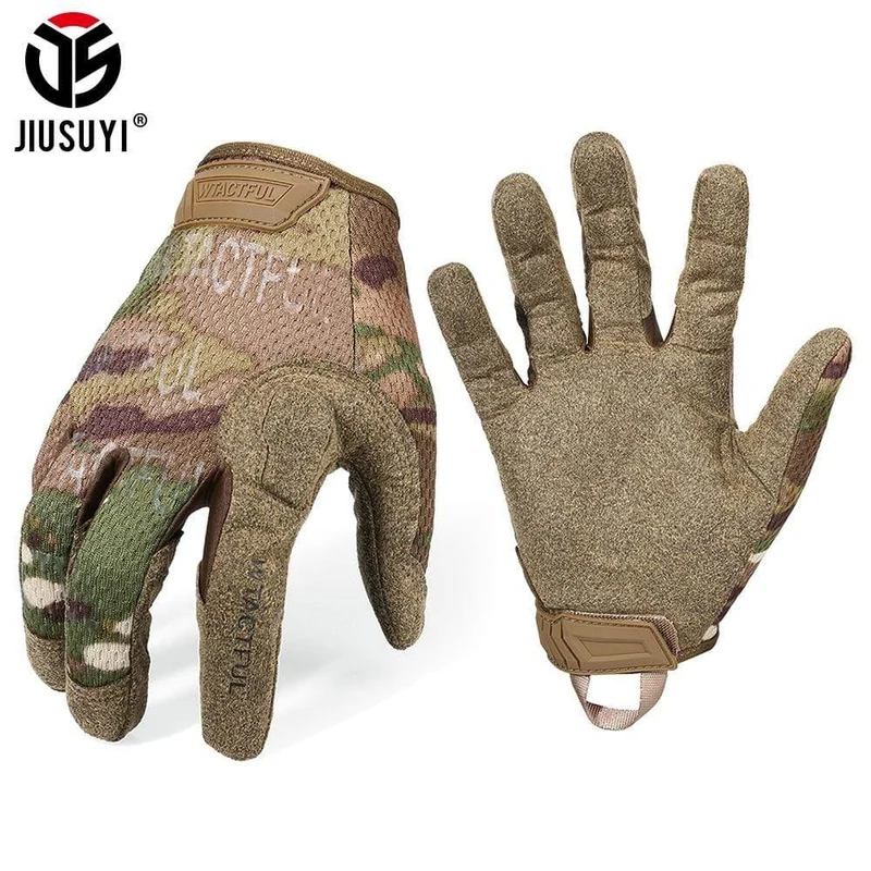 Taktische Armee Lange Handschuhe Atmungsaktiv Militär Paintball Airsoft Schießen Kampf Vollfinger Handschuh Männer Frauen Leicht Schwarz