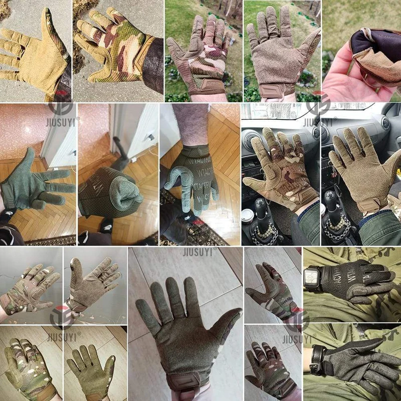 Taktische Armee Lange Handschuhe Atmungsaktiv Militär Paintball Airsoft Schießen Kampf Vollfinger Handschuh Männer Frauen Leicht Schwarz