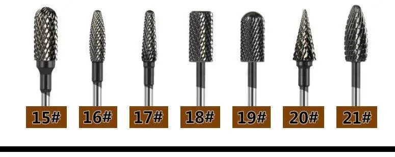 Fräser für Maniküre, Hartmetall-Nagelbohrer, Zubehör für Maniküremaschinen, rotierende elektrische Nagelfeilen, Nagelkunstwerkzeuge