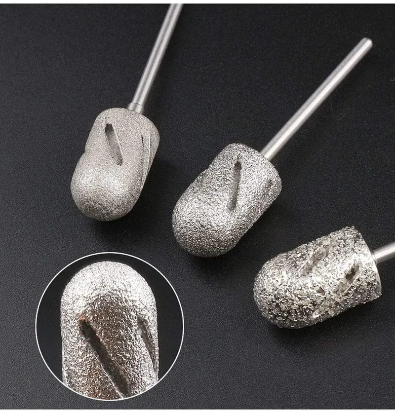3 Größe Nagelzubehör und Werkzeuge Maniküre und Pediküre Bohrer Drehbank Nagelbohrer Bits für Fußpflege Werkzeug Hornhaut Saubere Nagelhaut