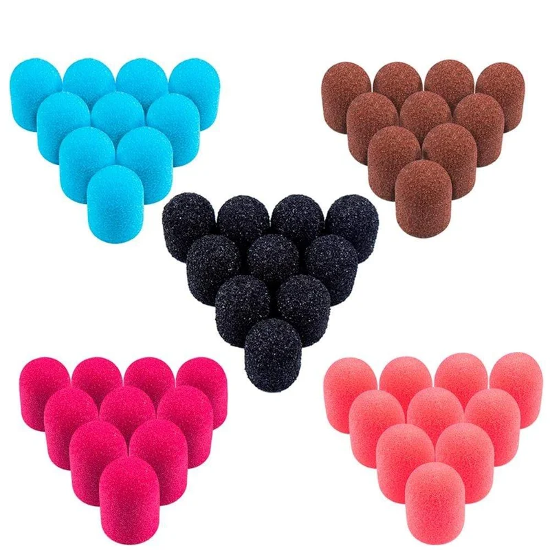 10 Stück Nagel-Schleifkappen mit Gummi-Gel-Nagellack-Entferner, Nagelbohrer, Mühle, Schleifsandkappe, Pediküre-Werkzeug für Maniküre-Maschine