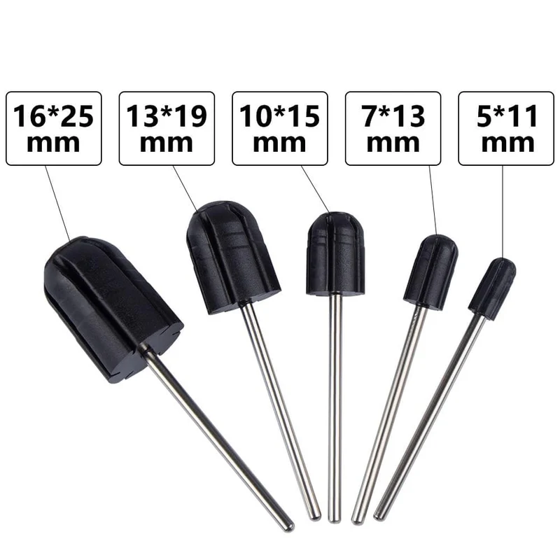 10 Stück Nagel-Schleifkappen mit Gummi-Gel-Nagellack-Entferner, Nagelbohrer, Mühle, Schleifsandkappe, Pediküre-Werkzeug für Maniküre-Maschine