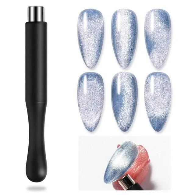 Magnetstift für Nagelkunst, Katzenaugen-Magnet für Nagelgelpolitur, 3D-Linienstreifeneffekt, starker magnetischer Stift, Werkzeuge, Gellack
