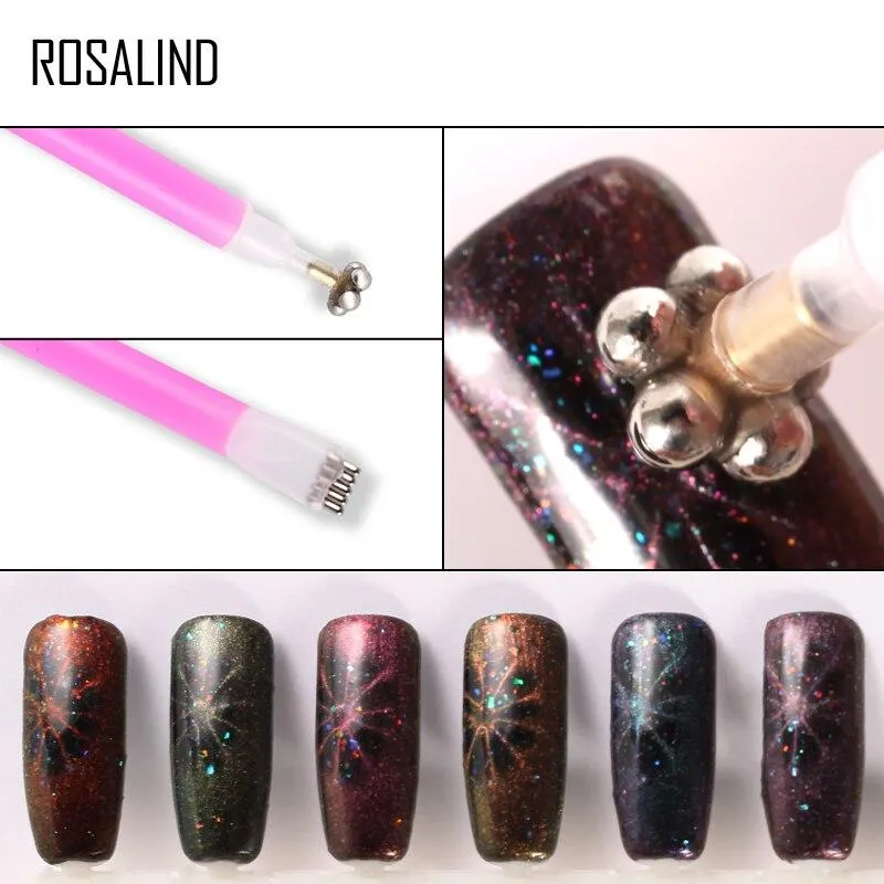 Magnetstift für Nagelkunst, Katzenaugen-Magnet für Nagelgelpolitur, 3D-Linienstreifeneffekt, starker magnetischer Stift, Werkzeuge, Gellack