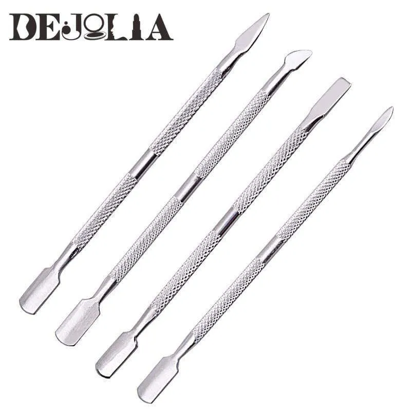 1 stück doppelseitigem Edelstahl Nagelhautschieber Remover Abgestorbene Hautzellen Für Pediküre Maniküre Nail art Reiniger Pflege Werkzeug