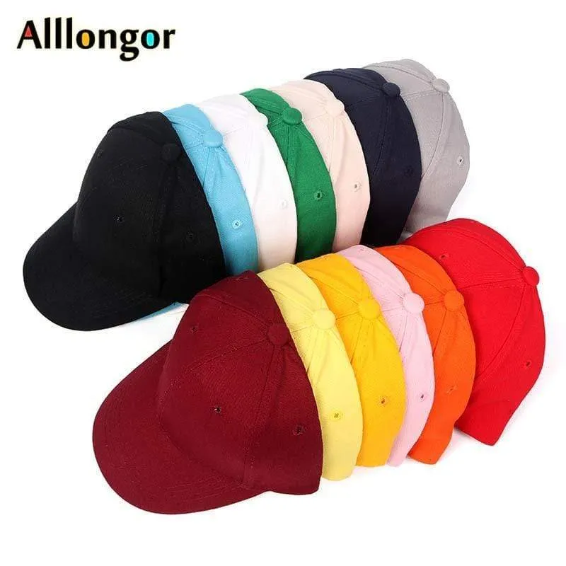 Junge Baby Baumwolle Sommer Snapback Kinder Baseball Cap Männer Frauen Solid Black Hüte für Mädchen Kinder