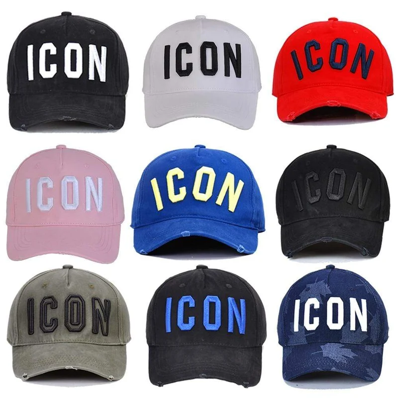 Fashion ICON Letter Cotton Herren Baseballmütze Damen Snapback Hat Pink Hat Dad Hat Cotton Bone Trucker Cap