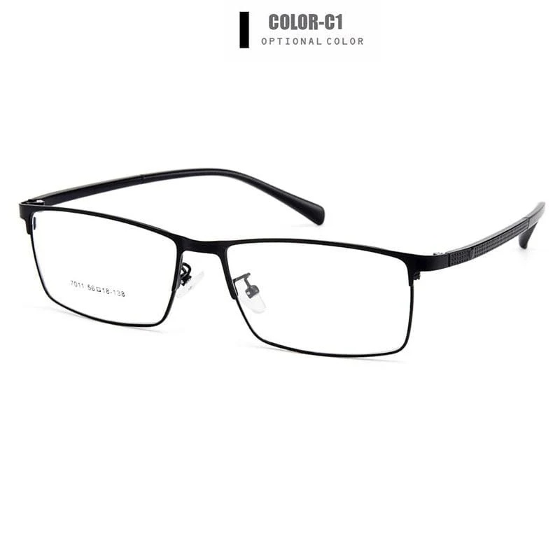 Optische Herren Brillengestelle aus Titanlegierung für Herren Brillen Flexible Bügel Beine IP-Brille aus galvanischer Legierung Y7011