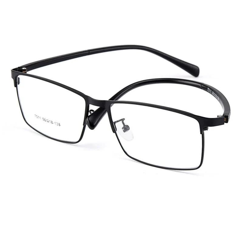 Optische Herren Brillengestelle aus Titanlegierung für Herren Brillen Flexible Bügel Beine IP-Brille aus galvanischer Legierung Y7011