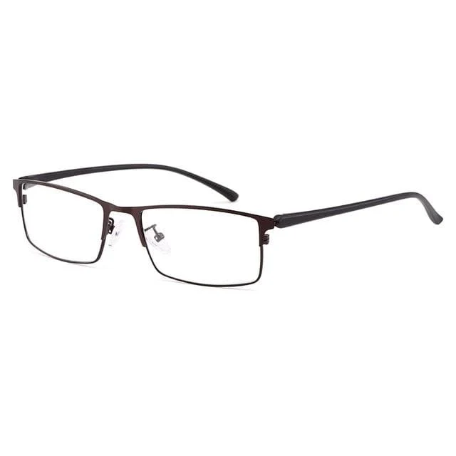 Optische Herren Brillengestell aus Titanlegierung für Herren Brillen Flexible Bügelbeine IP-Galvaniklegierungsmaterial Y2529