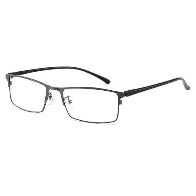 Optische Herren Brillengestell aus Titanlegierung für Herren Brillen Flexible Bügelbeine IP-Galvaniklegierungsmaterial Y2529