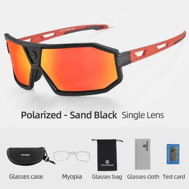 Polarisierte Sport-Sonnenbrille für Herren, Rennradbrille, Mountainbike-Fahrradschutzbrille, 5 Linsen